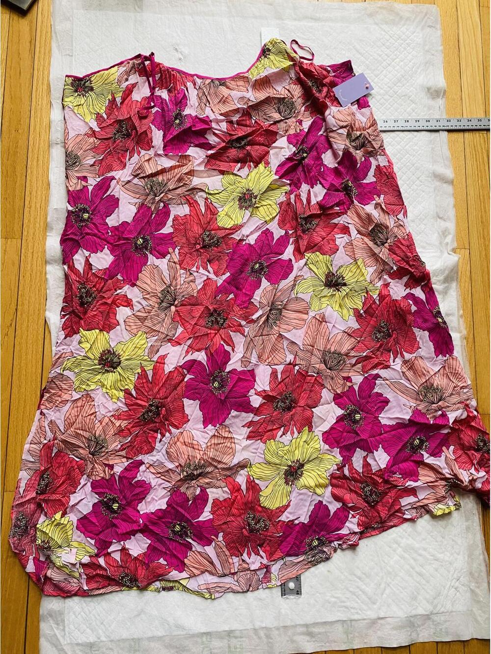 Joyspun Pink Floral Print Women's Maxi Dress Size XL - Picture 6 of 12